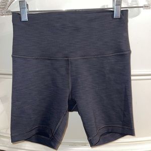 LULULEMON HEATHERED GREY BIKER SHORTS